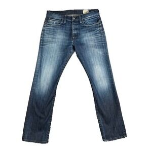 G-Star Raw Jeans Mens 36x34 Blue Whiskers Cowboy Normcore Calssiccore Western